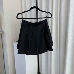 Black Pleated Mini Skirt